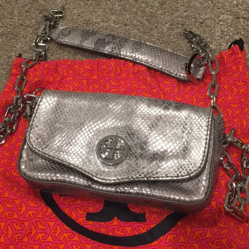 100% Authentic Tory Burch snakeskin mini bag